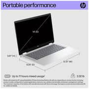 HP ChromeBook 2-in-1 Convertible (2023) Laptop - Intel N200 / 14inch FHD / 128GB SSD / 8GB RAM / Shared Intel UHD Graphics / Chrome OS / English Keyboard / Silver / International Version - [14B-CD0035CL]