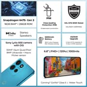 Moto G75 256GB 8GB Aqua Blue 5G Smartphone