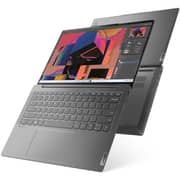 Lenovo Yoga Slim 6 14IRH8 (2024) Ultrabook - 13th Gen / Intel Core i7-13700H / 14inch WUXGA / 1TB SSD / 16GB RAM / Shared Intel Iris Xe Graphics / Windows 11 Home / English & Arabic Keyoard / Storm Grey / Middle East Version - [83E0005KAX]
