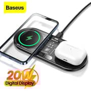 Baseus WXSX010101 2in1 WRLS Chrgr 20W BK