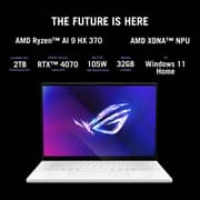 Asus ROG Zephyrus G16 Gaming (2024) Laptop - AMD Ryzen AI 9-HX 370 / 16inch WQXGA / 2TB SSD / 32GB RAM / 8GB NVIDIA GeForce RTX 4070 Graphics / Windows 11 Home / English & Arabic Keyboard / Platinum White / Middle East Version - [ GA605WI-AI-OLED9232G]