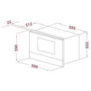 TEKA Built-In Microwave with Grill and Black Glass Finish - ML 8220 BIS L FBK