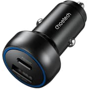 Choetech Dual USB Fast Car Charger Black