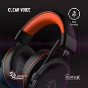 Porodo PDX417OGBK Wired On Ear Gaming Headphones Black