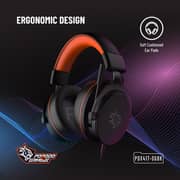 Porodo PDX417OGBK Wired On Ear Gaming Headphones Black