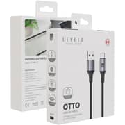Levelo Otto USB A to C Leather Cable 1.2m Black