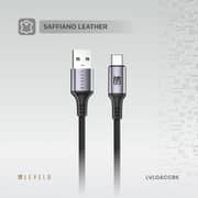 Levelo Otto USB A to C Leather Cable 1.2m Black