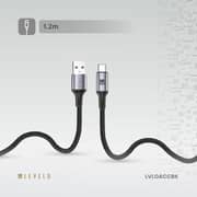 Levelo Otto USB A to C Leather Cable 1.2m Black