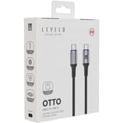 Levelo Otto USB C to C Leather Cable 1.2m Black