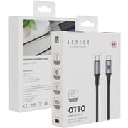 Levelo Otto USB C to C Leather Cable 1.2m Black
