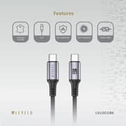 Levelo Otto USB C to C Leather Cable 1.2m Black