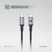 Levelo Otto USB C to C Leather Cable 1.2m Black