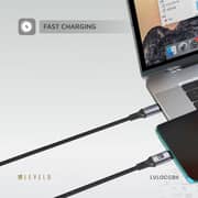 Levelo Otto USB C to C Leather Cable 1.2m Black