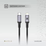 Levelo Otto USB-C to Lightning Leather Cable 1.2m Black