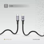Levelo Otto USB-C to Lightning Leather Cable 1.2m Black