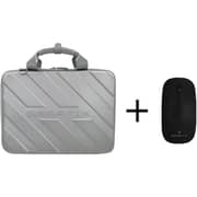 Smartix Premium Designer Laptop Bag Silver 16Inch + Wireless Mouse