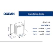 Ocean Dishwasher, 45 cm, Capacity 10 Person , Silver - ODT 454 D VS