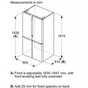 Bosch Series 4 French Door Refrigerator 605 Litres KFN96VPEAG
