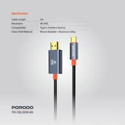 Porodo Type-C To HDMI Cable 2m Black