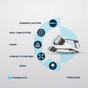 Powerology Handheld & Portable Cordless Spot Cleaner White PPBCHA50