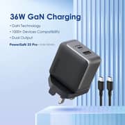 Oraimo PowerGaN 33 Pro Adaptor With C54 Type-C Cable 1m Black