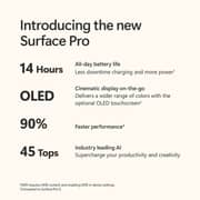 Microsoft Surface Pro (2024) Copilot+ PC - Qualcomm Snapdragon X Plus / 13inch / 512GB SSD / 16GB RAM / Shared Qualcomm Adreno GPU / Windows 11 Home / Black / International Version - [ZHY-00019]