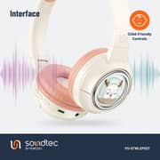 Porodo PD-STWLEP027-PK Soundtec Moose Wireless On Ear Kids Headphones Pink