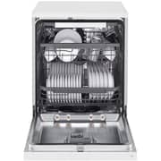 LG 14 Place Setting Dishwasher with QuadWash, EasyRack Plus, TrueSteam, Inverter Direct Drive, ThinQ, and White Finish – DFB512FW