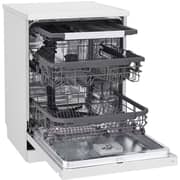 LG 14 Place Setting Dishwasher with QuadWash, EasyRack Plus, TrueSteam, Inverter Direct Drive, ThinQ, and White Finish – DFB512FW