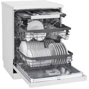 LG 14 Place Setting Dishwasher with QuadWash, EasyRack Plus, TrueSteam, Inverter Direct Drive, ThinQ, and White Finish – DFB512FW