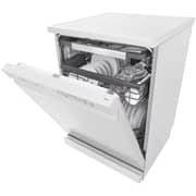 LG 14 Place Setting Dishwasher with QuadWash, EasyRack Plus, TrueSteam, Inverter Direct Drive, ThinQ, and White Finish – DFB512FW