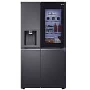 LG 26.7 Cu.Ft Side-by-Side Refrigerator with InstaView, Hygiene Fresh+, Inverter Compressor, Platinum Silver