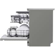 LG 14 Place Setting Dishwasher, Platinum Silver Color,Quad Wash, Easy Rack plus, Less Noise, Dual zone, Turbo Cycle,Inverter Direct Drive