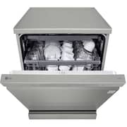 LG 14 Place Setting Dishwasher, Platinum Silver Color,Quad Wash, Easy Rack plus, Less Noise, Dual zone, Turbo Cycle,Inverter Direct Drive