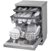 LG 14 Place Setting Dishwasher, Platinum Silver Color,Quad Wash, Easy Rack plus, Less Noise, Dual zone, Turbo Cycle,Inverter Direct Drive