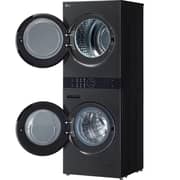 LG WashTower with Centre Control, 13kg Washer & 10kg Dryer, Black Steel