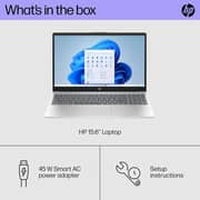 HP (2023) Laptop - 13th Gen / Intel Core i5-1334U / 15.6inch FHD / 512GB SSD / 8GB RAM / Shared Intel Iris Xe Graphics / Windows 11 Home / English Keyboard / Silver / International Version - [15-FD0012NR]