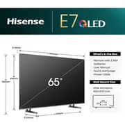 Hisense 65E7N 4K QLED Smart Television 65inch (2024 Model)