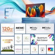 Hisense 65E7N 4K QLED Smart Television 65inch (2024 Model)