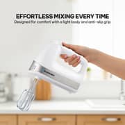 Blaupunkt 500W Hand Mixer With 5 Speed Turbo Function, 2 Beaters And 2 Dough Hooks, Lightweight Electric Cake Beater For Mixing Whisking Kneading, Ergonomic Design And Easy Eject Button PMH205