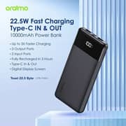 Oraimo Toast 22.5 Byte Power Bank 10000mAh Black OPB-7100Q