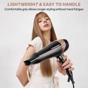 Blaupunkt 2000W Hair Dryer With Ionic Function, 3 Heat And 2 Speed Settings, Cool Shot Button, Diffuser And Concentrator Attachments, Lightweight Design For Fast Drying And Frizz Control – SDL425BK