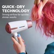 Blaupunkt 1200W Compact Travel Hair Dryer With 3 Heat 2 Speed Settings, Cool Air Function, Foldable Handle, Lightweight Design, Overheat Protection, Quick Drying For Home And Travel Use – SDF312PK