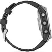 Garmin 010-03025-00 Fenix E Smartwatch Stainless Steel with Black Silicone Band