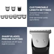 Blaupunkt 14-In-1 Men’s Grooming Kit, Beard Trimmer, Nose Hair Trimmer, Body Groomer, Micro Shaver, Multiple Guide Combs, USB-C Fast Rechargeable, LCD Display, Long Battery Runtime, Precision Styling Tools – SRM614