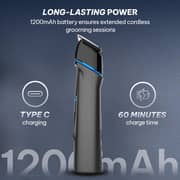 Blaupunkt 14-In-1 Men’s Grooming Kit, Beard Trimmer, Nose Hair Trimmer, Body Groomer, Micro Shaver, Multiple Guide Combs, USB-C Fast Rechargeable, LCD Display, Long Battery Runtime, Precision Styling Tools – SRM614