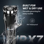 Blaupunkt Rechargeable Shaver With 3 Floating Heads Pop Up Trimmer USB C Fast Charging LCD Display 180 Minute Runtime Wet And Dry Waterproof Grooming Kit For Men Travel Lock Corded Cordless Use SVM422