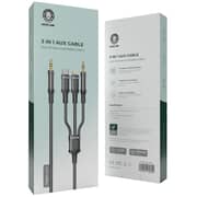 Green Lion 3-in-1 AUX Cable 1m Black