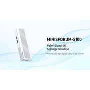 Minisforum Mini (2023) Desktop - Intel N100 / 256GB SSD / 8GB RAM / Shared Intel UHD Graphics / Windows 11 Pro / White - [S100]