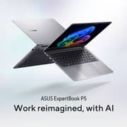 Asus ExpertBook P5 (2024) Laptop - 2nd Series / Intel Core Ultra 7-258V / 14inch WQXGA / 1TB SSD / 32GB RAM / Shared Intel Arc 140V Graphics / Windows 11 Pro / English & Arabic Keyboard / Misty Grey / Middle East Version - [P5405CSA-U7321TBG0X]